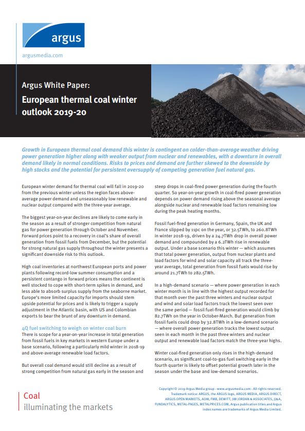 Argus_Europe Winter Coal